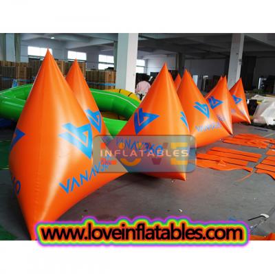 orange inflatable Floating  Buoy mark  , swim diving mark