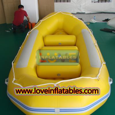 Heavy duty double floor river sea rescue boat whitewater rafting 8 passager inflatable raft drifting boat