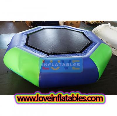 Aqua Jump Water Floating Trampolines, Inflatable Water Trampolines With Slide for Amusement Park