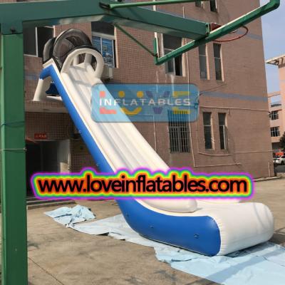Commercial Water Play Equipment Inflatable Water Yacht Slide / Inflatable Dock Slide For Boat