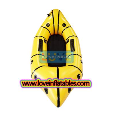 Love Inflatables Self bailer packraft with self bailing hole