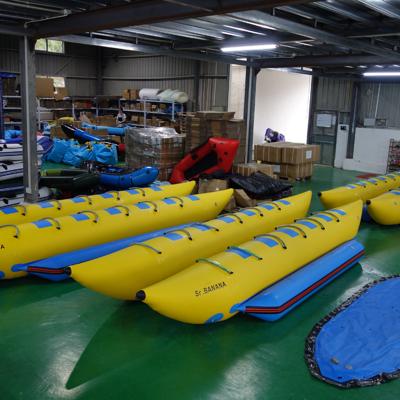 12 Seats Double Lines Inflatable Banana Boat For Water Sport Game