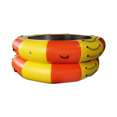 High quality 3m(10ft) outdoor Inflatable water trampoline/Inflatable Floating Water Toy/floating trampoline for sale