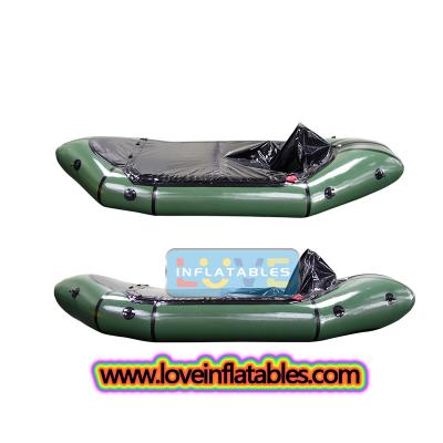 Green  Ultra-light Inflatable Packraft TPU Rowing Boat White Water Packraft Multi-fuctional Spray Deck