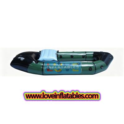 River Expedition Ultralight Inflatable Kayak  Fishing Boat Packraft with Fishing Rod Holder